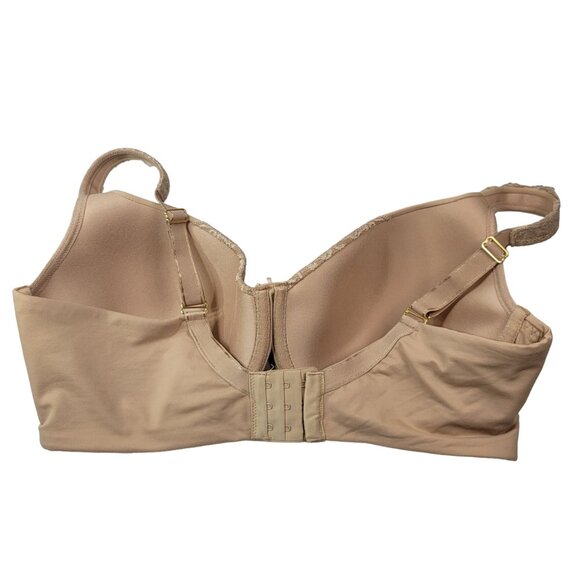 Soma Embraceable Bra Tan 40DD Light Pad Adj Full Coverage Lace Trim Underwire - Picture 4 of 8